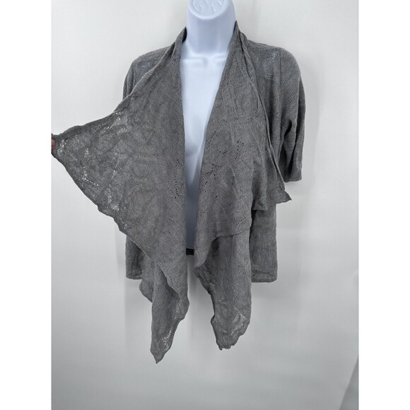 Eileen Fisher Cardigan Sweater Sz Small 100% Merino Wool Open Front Lightweight - Picture 3 of 11